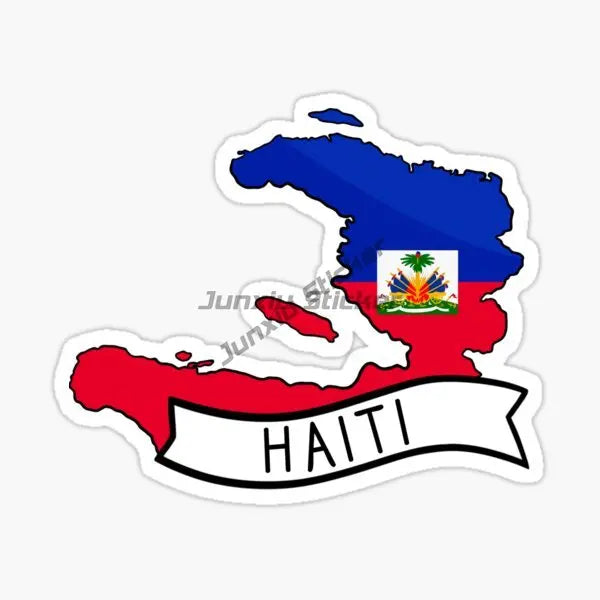 HAITI Flag and Emblem of The Republic of Haiti Sticker Car Truck SUV Window Wall Cup Laptop Vehicles Bumper Self-adhesive Decor