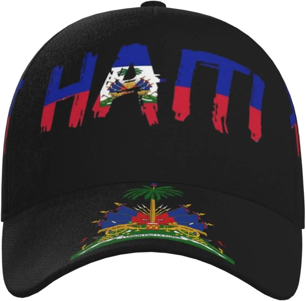 Haitians Snapback Cap Haiti Baseball Hats Haiti Flag Sun Hat Adjustable Haiti Trucker hat for Women Men
