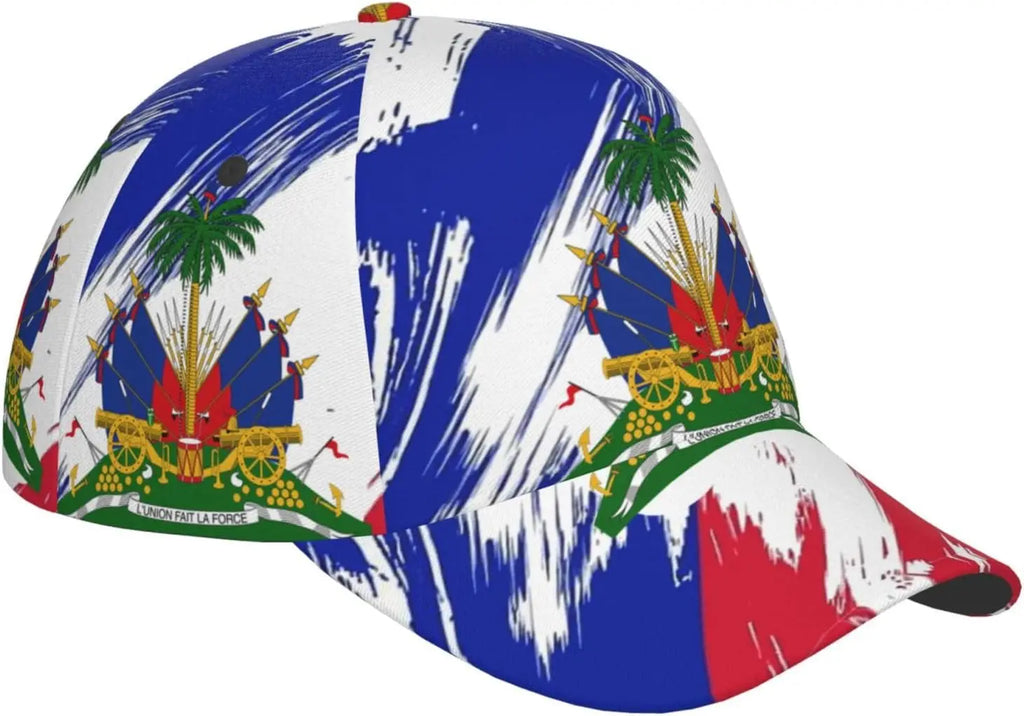Haitians Snapback Cap Haiti Baseball Hats Haiti Flag Sun Hat Adjustable Haiti Trucker hat for Women Men