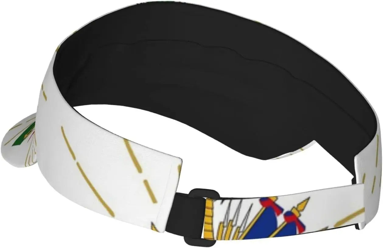Cute Haiti Flag Sports Sun Visor Hats Women Wide Brim Summer Beach Cap Adjustable Haitian Sun Caps for Men Women