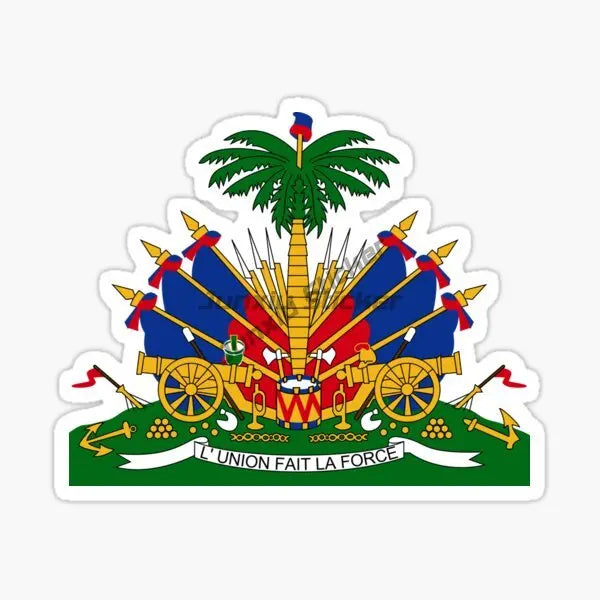 HAITI Flag and Emblem of The Republic of Haiti Sticker Car Truck SUV Window Wall Cup Laptop Vehicles Bumper Self-adhesive Decor