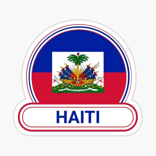 HAITI Flag and Emblem of The Republic of Haiti Sticker Car Truck SUV Window Wall Cup Laptop Vehicles Bumper Self-adhesive Decor