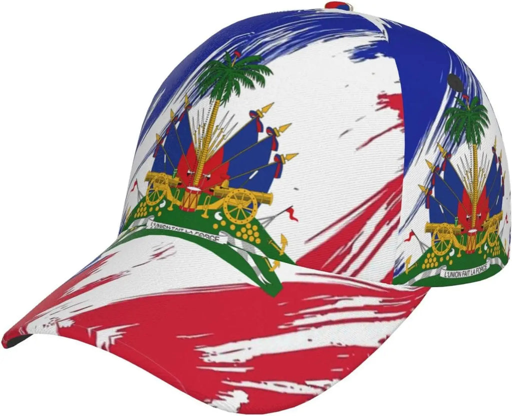 Haitians Snapback Cap Haiti Baseball Hats Haiti Flag Sun Hat Adjustable Haiti Trucker hat for Women Men
