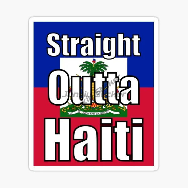 HAITI Flag and Emblem of The Republic of Haiti Sticker Car Truck SUV Window Wall Cup Laptop Vehicles Bumper Self-adhesive Decor