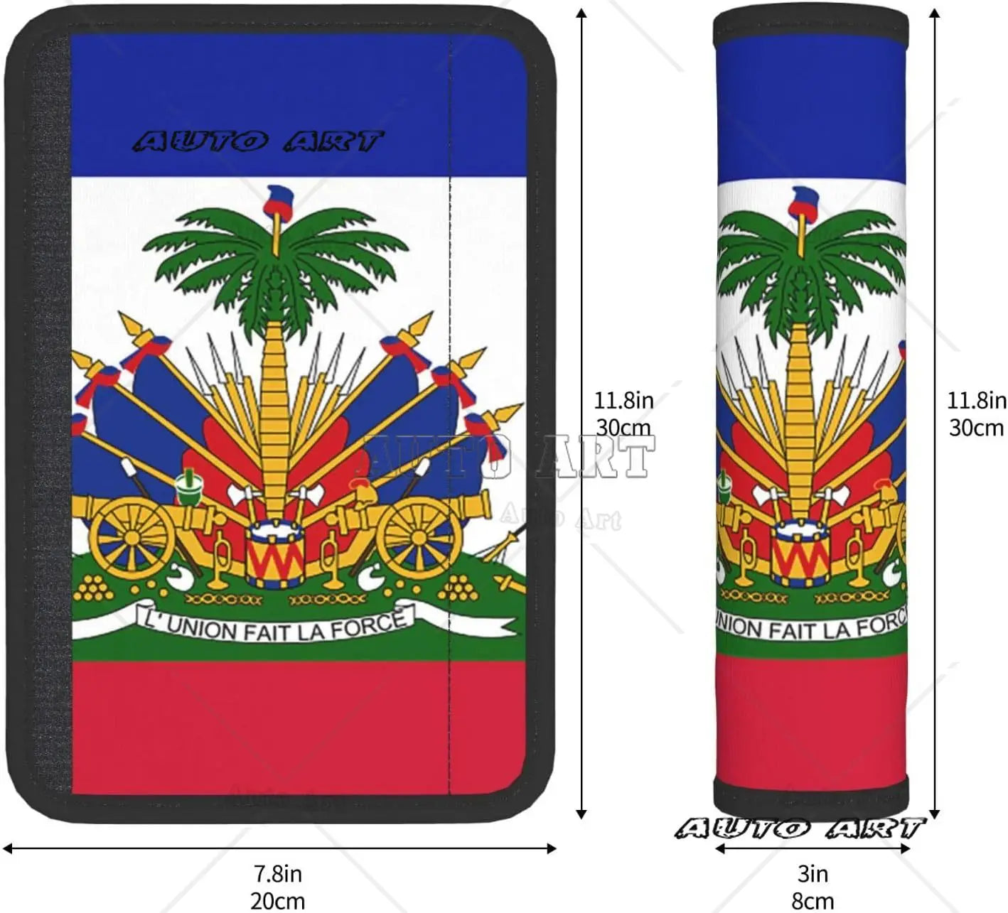 Haiti Flag Car Seat Belt Cover Pad Universal Car Accessories Interior Seat Belt Covers Shoulder Comfortable Seatbelt Cushion