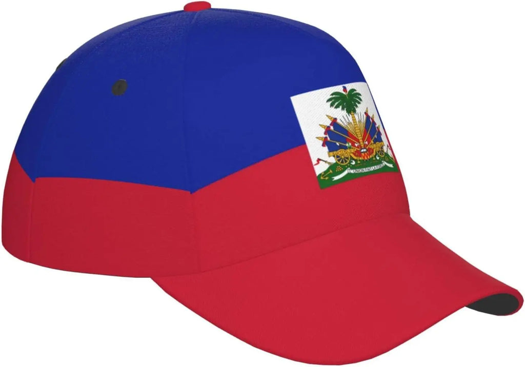 Funny Haiti Haitian Flag Hats Women Men Snapback Hat Cap Flag Flat Baseball Hats Adjustable Size