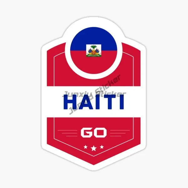 HAITI Flag and Emblem of The Republic of Haiti Sticker Car Truck SUV Window Wall Cup Laptop Vehicles Bumper Self-adhesive Decor