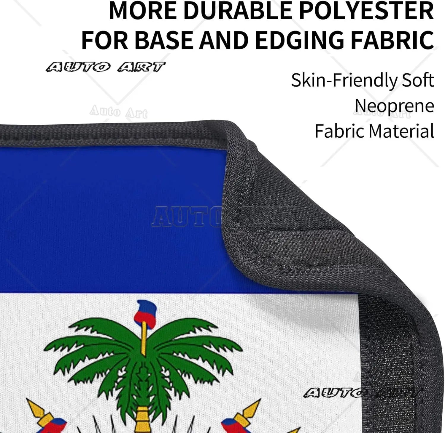 Haiti Flag Car Seat Belt Cover Pad Universal Car Accessories Interior Seat Belt Covers Shoulder Comfortable Seatbelt Cushion